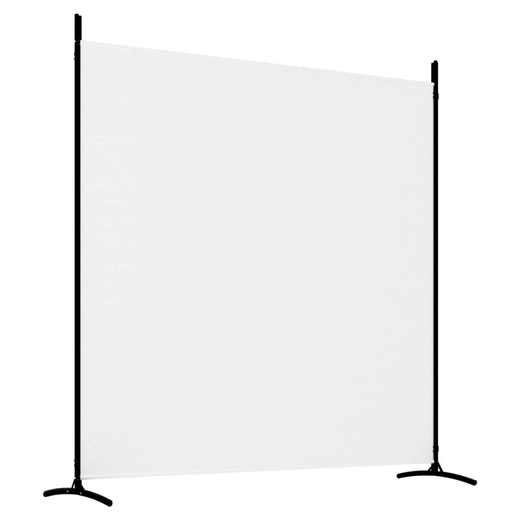 Paravent en Tissu Blanc, 3 Panneaux, 525 x 180 cm, 100% Polyester, Séparateur de Pièce, Cloison de Séparation Intérieur, Paravent Extérieur, Pliable
