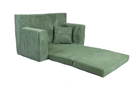 FORTISLINE - Canapé enfant dépliable 83x47x43cm Oeko-TEX - Canapé jeu pour enfants 2en1 - Canapé enfant à déplier avec fonction lit - Canapé-lit en...