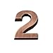 3D Metal-Plated Address Numbers 0-9, 20Pcs 2 Inch Self-Adhesive Mailbox Numbers for House Office Door Apartment Indoor & Outdoor, Bronze