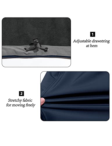 Little Donkey Andy Men’s Lightweight Softshell Vest Fleece Lining Heated Warm Zip Up Windproof Outerwear Jacket Sleeveless Water Resistant Windbreaker For Golf Hiking Outdoor, Dark Blue, Small #TOP4