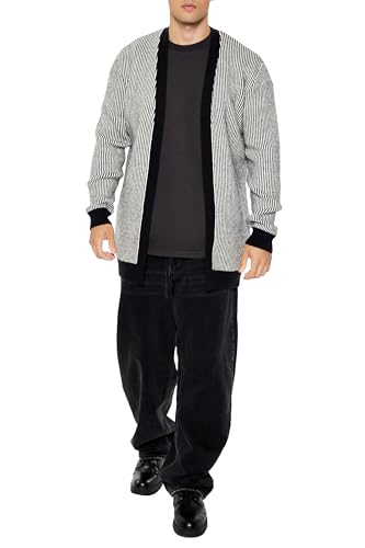 Forever 21 Men's Striped Cardigan Sweater2