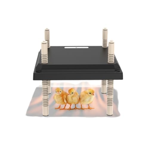 TVTKE鶏用ヒーターパネル ひよこ用育雛ヒーター、ペット用断熱ボード高さと角度を調節 小動物用ヒーター パネル付きヒーター ひよこ用育雛器、 簡単に掃除 (ブラック,40cm)