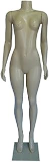 AMKO R2204B Brazilian Female Headless Full Body Mannequin â€“ Dress Form with Heavy Square Metal Base. Dress Forms and Mannequins