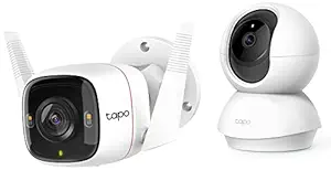 TP-Link 4MP 2K QHD Outdoor CCTV Security Wi-Fi Smart Camera up to 256 GB SD Storage & 360 degree 2MP 1080p Full HD Pan/Tilt Home Security Wi-Fi Smart Camera-2-Way Audio| Night Vision?Indoor CCTV White