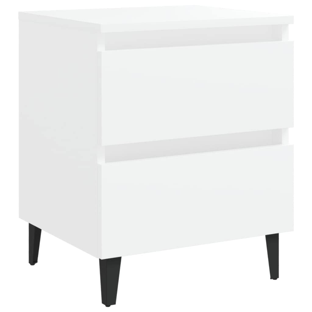 vidaXL - vidaXL Nachttisch Weiß 40x35x50 cm Spanplatte