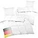 Produktbild DILUMA Bettenset 4-teilig Comfort - 2X Bettdecke 135x200 cm 1000g Füllung 90% Federn 10% Daunen - 2X Kopfkissen 80x80 cm 100% Federn - Bettdeckenset mit ÖkoTex 100, Downpass