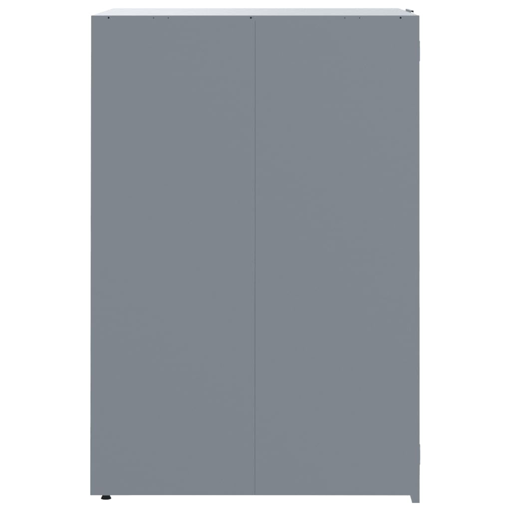 Willood Mülltonnenverkleidung Mülltonne Müllcontainer Gerätebox für 2 Tonnen Grau 138x79x117 cm Stahl