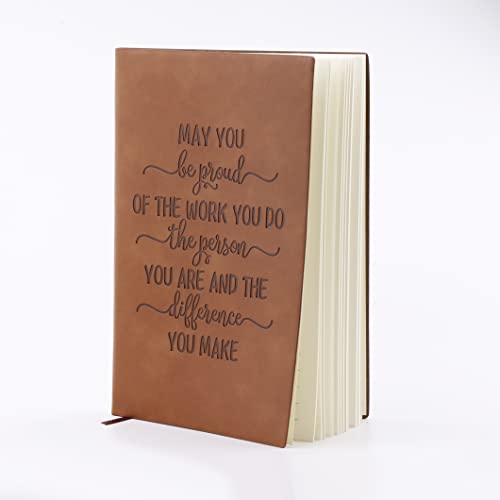 Lbwcer Appreciation Gift May You Be Proud Of The Work You Doleather Notebook For Volunteer Employee Coach Nurse Teacher Social Worker Notebook Gift Thank You Gift (May) #TOP3