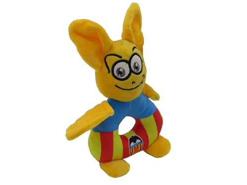 CyP Brands- Valencia, Sonajero, Accesorios para bebés, Peluche, Muñeco bebé, Color Amarillo, Producto Oficial