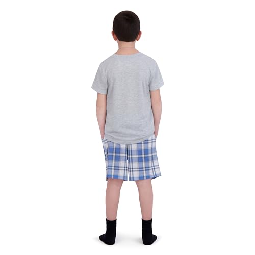 Image of US Angels Pajamas Set for Boys, 4-Piece Set, Short Sleeve Shirt with Pajama Shorts
