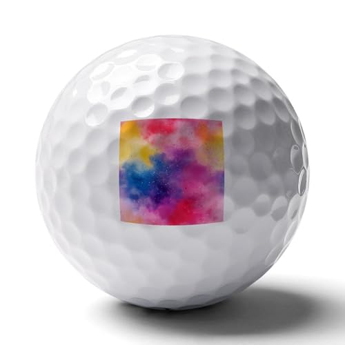 Watercolor Multi Colored Powder Custom Golf Ball Soft Practice Golf Balls Performance Distance and Speed for Indoor Outdoor