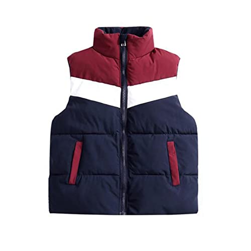 Gilet sans manches pour enfants confortable avec patchwork color block
