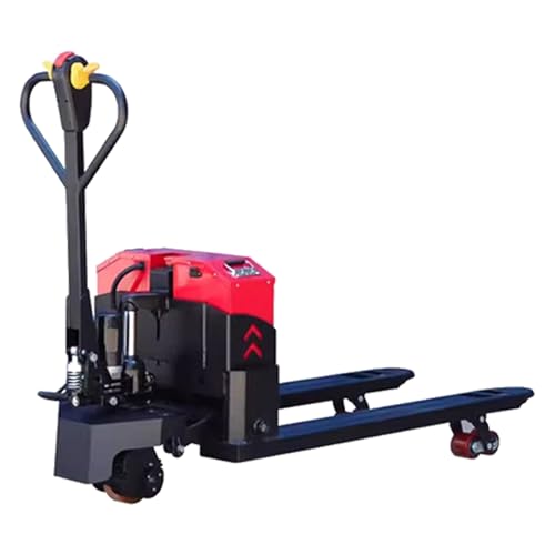 Transpaleta eléctrica completa de 6000 libras de capacidad, carretilla elevadora motorizada para manejo de materiales de almacén, camión de palés resistente para un transporte eficiente (68,5 cm)