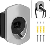 MCEVKELN Tesla Charger Holder, Car Tesla Charging Cable Organizer | Nozzle-Holster Dock| Wall Mount| Screws| NACS| Silver-| Electric Vehicle Holder & Wallbox Accessories for Tesla Owners