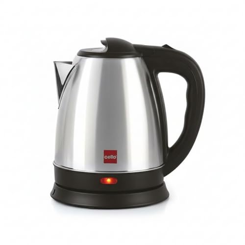 Image of CELLO Quick Boil Electric Kettle 1.5 Liters, 1350 Watts | Premium Stainless Steel, Double Wall Vacuum Insulated, 360 Degree Cordless Operation, Light Indicator | Electric Kettle For Boiling Hot Water