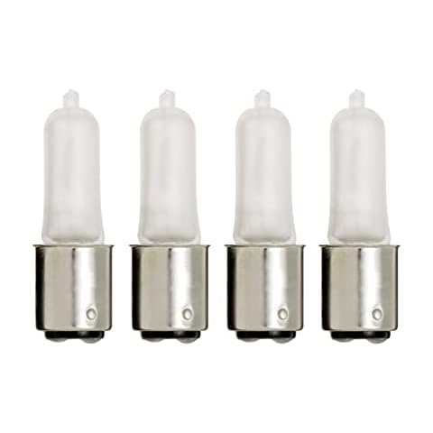 Satco S1982/04 T4 Halogen Light Bulb, 50W, 4-Pack Cover