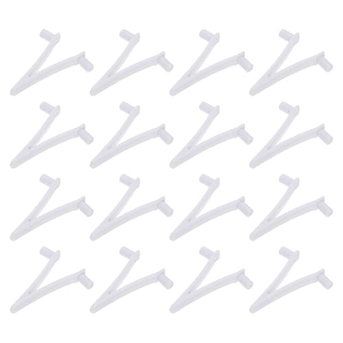 Healifty Clips en V para Piscina 24 Unidades Pinzas Abs para Fijación de Red de Skimmer y Cepillos de Limpieza Accesorios Compatibles para Piscinas y Spas Repuesto Durable para Poste
