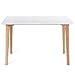 Giantex 5 Pieces Dining Table Set w/ 4 Chairs Home Dining Room Kitchen Waiting Room Modern Rectangular Table Mid-Century Dining Chairs with Padded Seat Wood Legs White