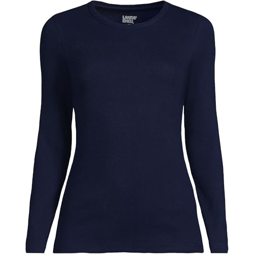 Image of Lands' End Women's Cotton Rib Knit T-Shirt