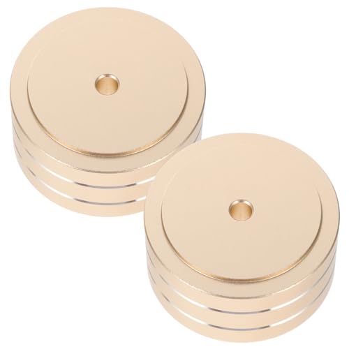 Housoutil Sturdy Speaker Base Pad 2pcs Aluminum Alloy Cd Machine Foot Pad High Damping for Noise Reducti
