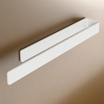 Foto di LIEBHEIM Porta Asciugamani Bagno Adesivo - Appendi Asciugamani Bagno - Portasciugamani Adesivo - Portasciugamani da Parete - senza forare (alluminio bianco, 40 cm)