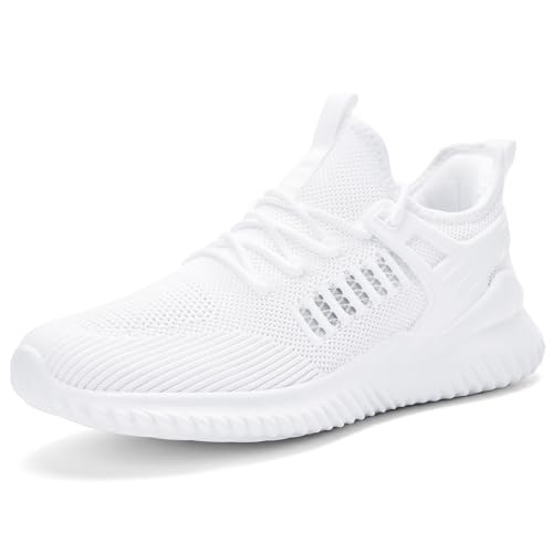 Image of Akk Mens Sneakers Tennis Shoes - Slip on Memory Foam Walking Shoes for Athletic Running Workout Gym Jogging Indoor Outdoor Lightweight Breathable Casual Sneakers