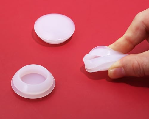 Image of ONLYKXY 10 Pcs Clear Silicone Round Snap in Type Locking Furniture Hole Plugs Button Protective Cover Cap Head,Universal (28mm /1.1inch)