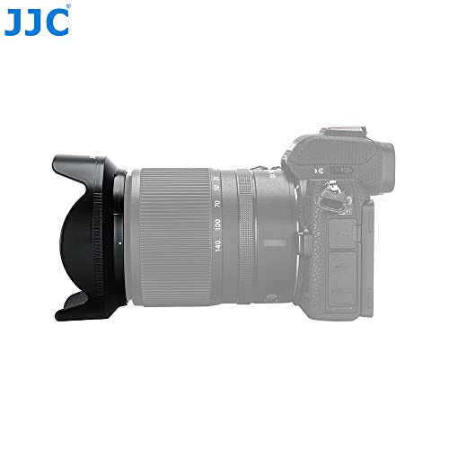 Capuchón para lente JJC LH-HB101, estilo pétalo con montaje bayoneta, acabado mate antideslumbramiento, reversible, compatible con Nikon NIKKOR Z DX 18-140mm f/3.5-6.3 VR miniatura 3