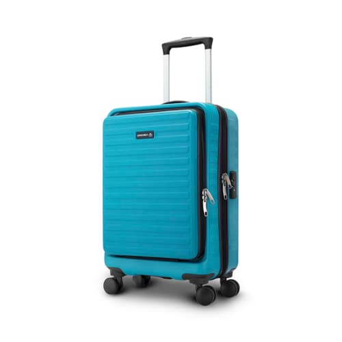 Image of The Assembly Cabin Luggage Polycarbonate 54 cms - Premium Hardsided Trolley Bag with TSA Lock for Flight Travel - Teal