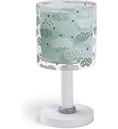 Dalber Kinder Tischlampe Nachttischlampe Wolken Clouds Grün, 15 x 15 x 30 cm