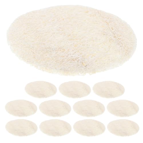 TOYZFRIENDY Lot de 12 Disques Exfoliants en Luffa Naturel 7Cm – Éponges Nettoyantes Réutilisables Visage Corps – Démaquillage Gommage Doux et Soin Peau – Accessoire et Spa Écologique