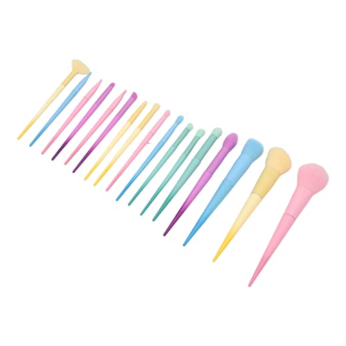 Makeup Brushes,17pcs Makeup Brush Candy Colors Soft Thick Aluminum Tube Cosmetic Brush Kit for Dating Party Outdoor