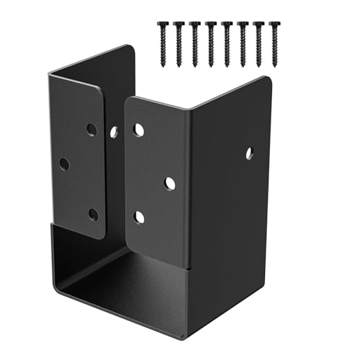 Cintre de solive dissimulé noir support de garde-corps extérieur en métal - 4