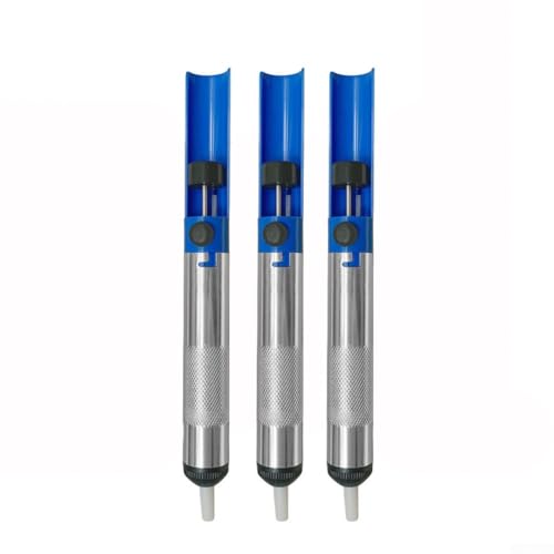 Jotekonoby Desoldador antiestático para reparación electrónica, herramienta de extracción de soldadura manual con boquilla reemplazable, succión de sellado de doble capa, ligera