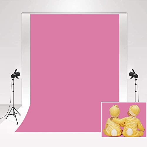 Kate Rose Pink Backdrop 2x3m Microfiber Photo Background for Newborn Portrait Photo Studio high Saturation Fluorescence Color Wedding Photography Photo Booth Barbiepink Portrait Backdrop