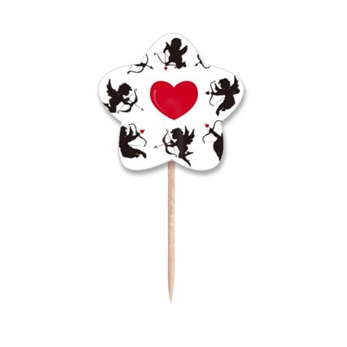 Cure-dents en forme de cœur Cupid Angel pour apéritif de mariage et fêtes
