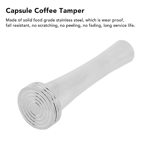 Tamper de café de 30 mm en acero inoxidable para cápsulas Nespresso e Illy 3