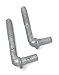 Lag Screw Style 2 Pc Pack Chain Link Gate Hinge 5/8" x 6"