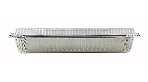 Handi-Foil 4 lb. Oblong Aluminum Entrée Dinner Food Storage Pan w/Dome Lid (Pack of 250)