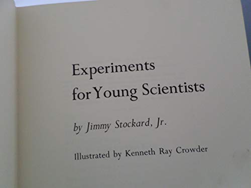 Experiments for young scientists, B0006BLY6C Book Cover