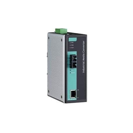 IMC-101-S-SC Moxa Industrial Media Converter, 10/100BaseTX to 100BaseFX, Single Mode SC, Smart Relay Output Alarm, Link-Fault-Pass-Through