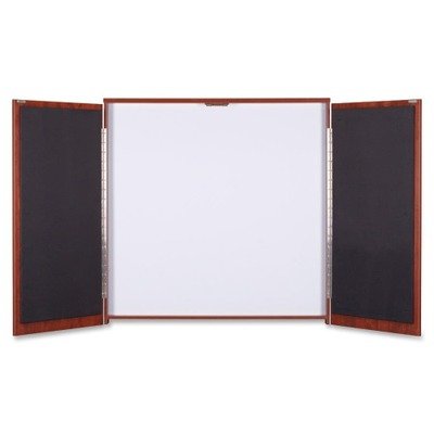 Lorell LLR69866 -SPR Presentation Cabinet - 47.3Quot; X 4.8Quot; X 47.3Quot; - Drywipe Whiteboard cover