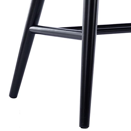 image for DUHOME Entryway Bench, Black Dining Bench with Spindle Back Farmhouse 