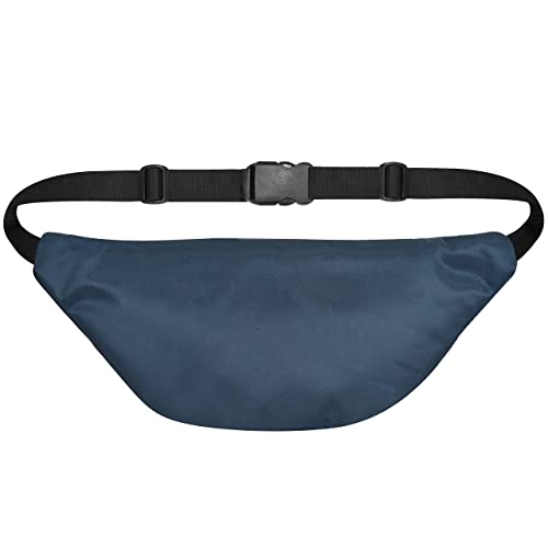 Image of Waist Pack Travel Handy Hiking Zip Pouch Document Money Phone Belt Sport Bag Bum Bag for Men and Women Nylon (Navy Blue)