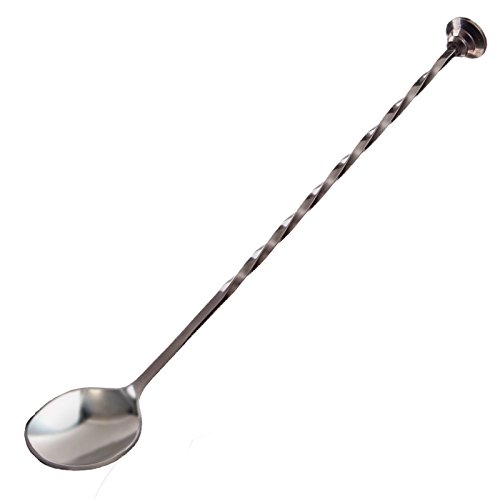 Vacu Vin Cucchiaino da Cocktail Cucchiaio Miscelatore Barspoon, Acciaio Inossidabile, Argento, Unica