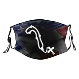 Rosary Catholic Face Mask with 2 Filter Adjustable Breathable Reusable Dust Mask Black