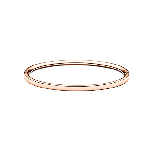 MVMT Women's Ellipse Thin Bangle Bracelet | Clasp Closure, Stainless Steel | Rose
