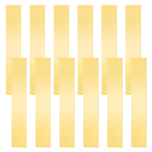 uxcell 2-Set Brass Shim Strip, Metal Sheet Stock Assortment 6" Length x 1" Width, 0.002", 0.004", 0.006", 0.008", 0.012", 0.016" Thickness Brass Sheet for DIY Craft Making Flat Bar