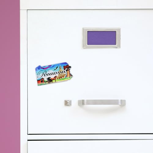 Imán acrílico estado Pennsylvania para refrigerador miniatura 6