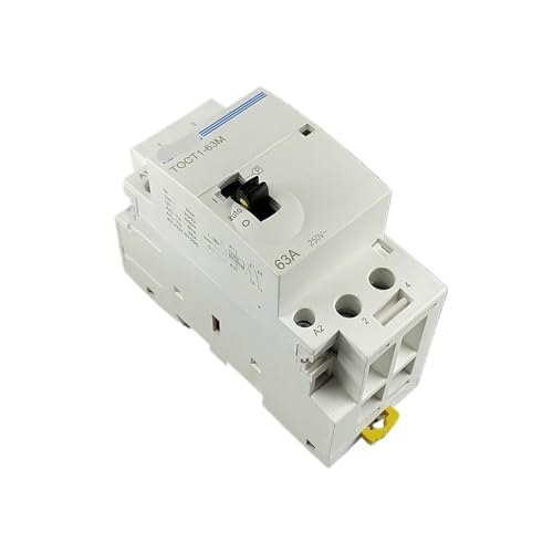 Contacteur modulaire 2P 63A avec commande manuelle pour rail DIN domestique